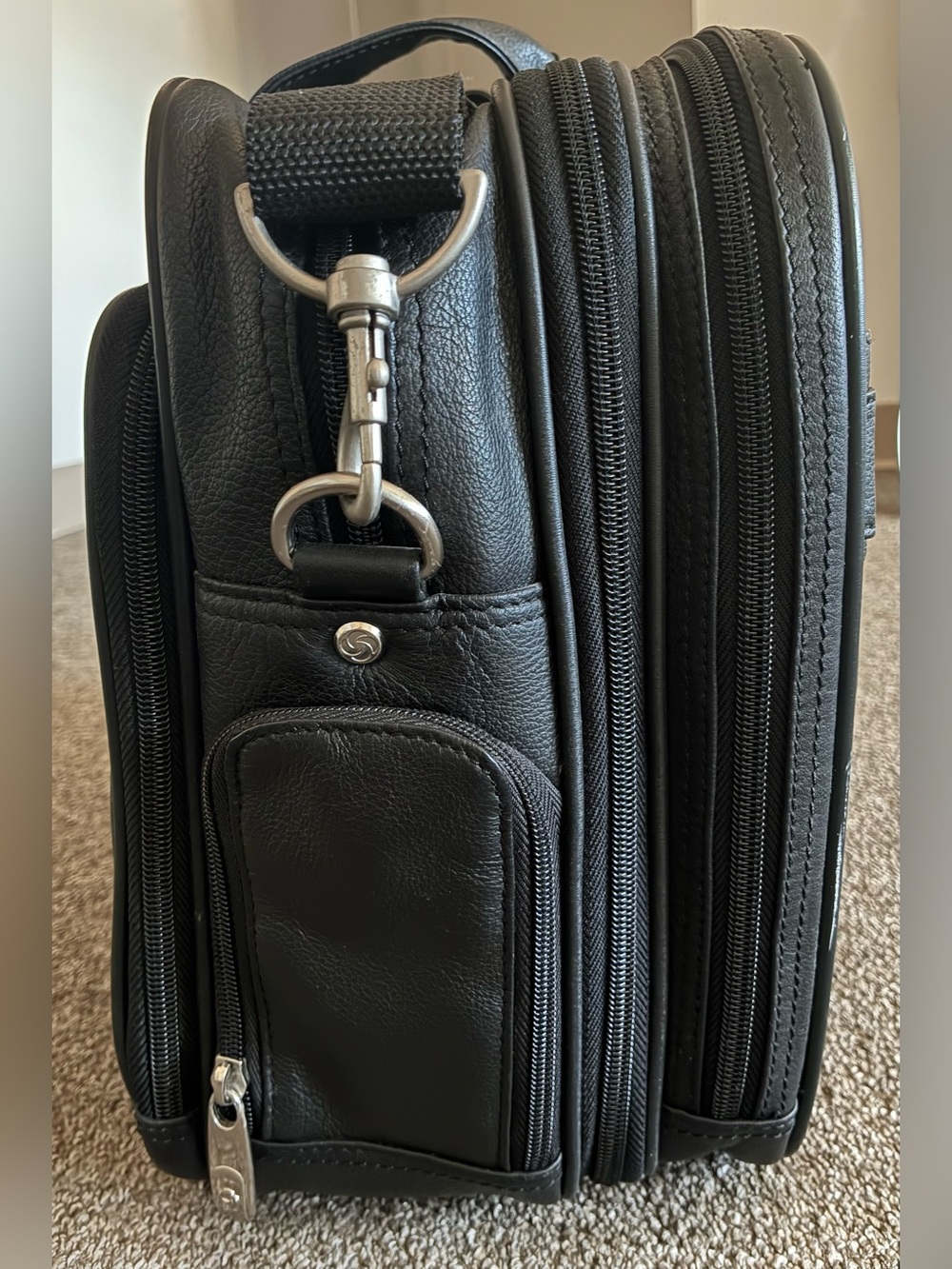 SAMSONITE NEW Classic Expandable Leather Brieftcase Black - Picture 4 of 7